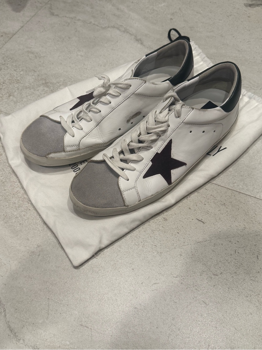 Golden Goose Superstar Sneakers Men’s Size 45 (US 12) White/Grey